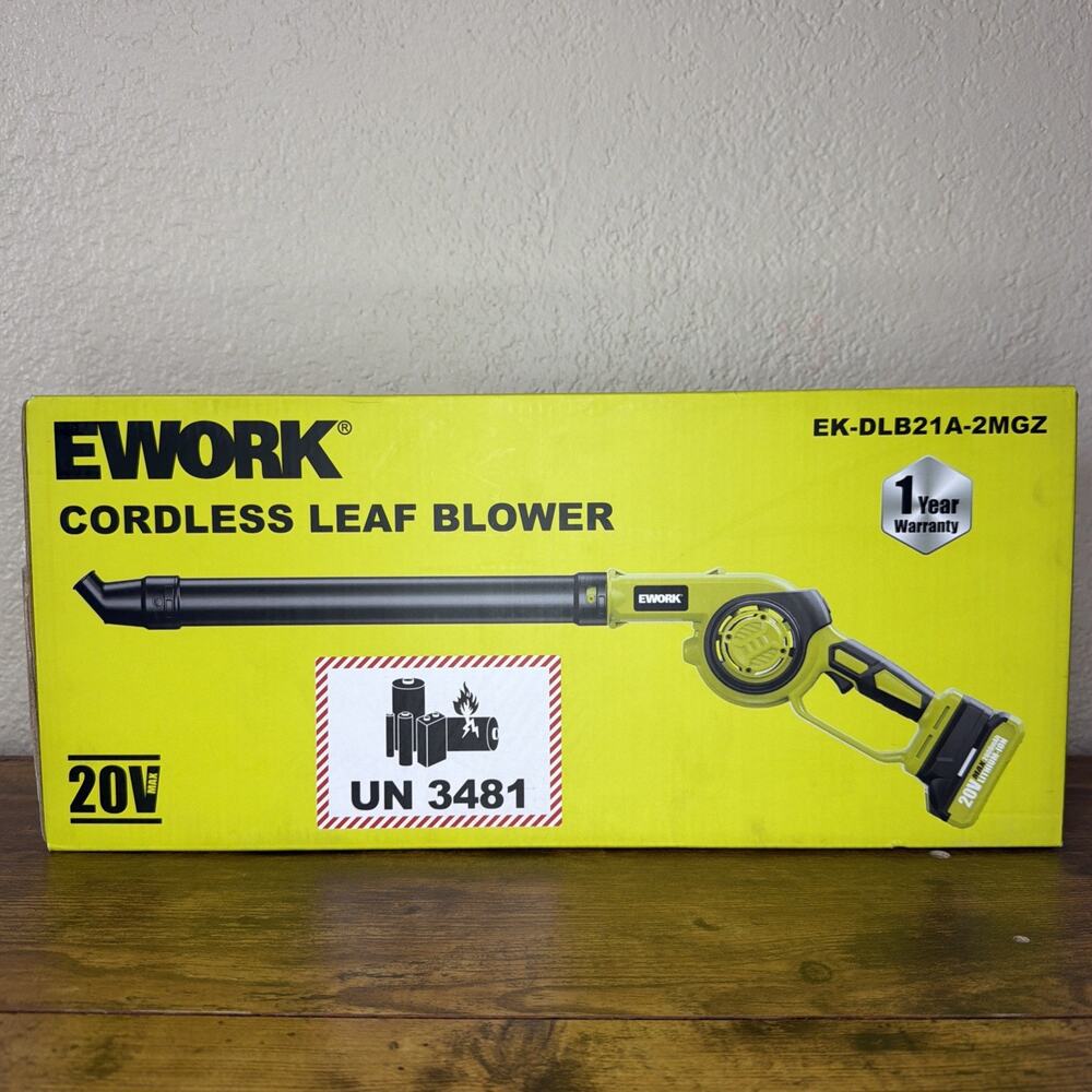 EWORK 20V Cordless Leaf Blower 200MPH 130CFM EK-DLB21A-2MGZ New